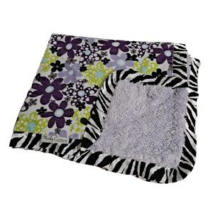 Minky Couture Bedding Minky Couture Blanket Purple Green